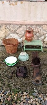 Česák na ľan, kôš, šamlik, zámok, džbán, lampa..