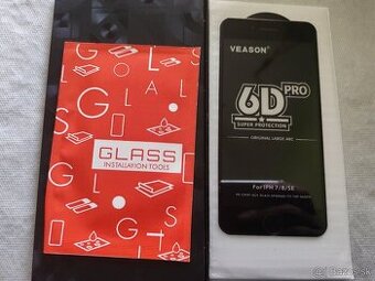 Ochranné sklo 5d na Iphone 7,8,SE 2020/2022 cierne