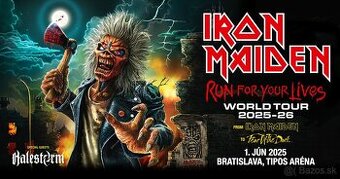 Predám 1 lístok na státie Iron Maiden Bratislava