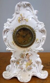 porcelánové stolové hodiny