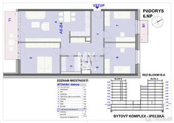 4 izbový byt s terasou a balkónom, novostavba, Ipelska ulica