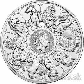 investičné strieborne mince - Queen's beasts Completer