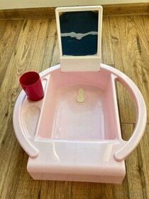 Detské umývadlo na vaňu Kiddy wash Rotho ružová farba