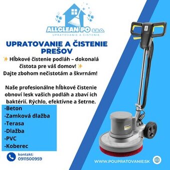 HĹBKOVÉ ČISTENIE PODLÁH