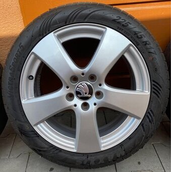 5x112 R17 7J ET48 + 225/45 R17 letné
