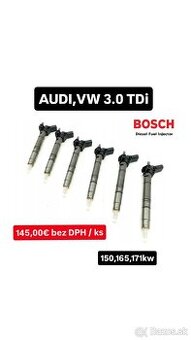 Repasované vstrekovače BOSCH AUDI, VW 3.0 TDi