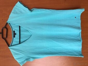 TOMMY HILFIGER originál azurove damske tricko S