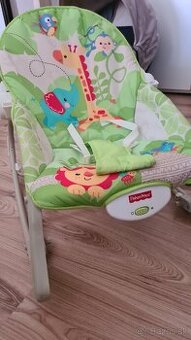 Predám detské vibračné a hojdacie kreslo zn. Fisher Price