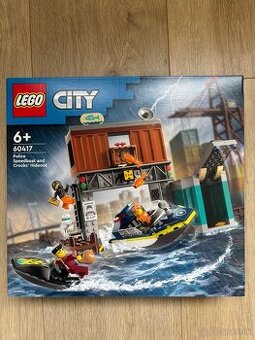 Lego 60417 City Policajný rýchly motorový čln a úkryt zločin