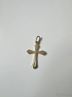 Zlatý prívesok krížik 585