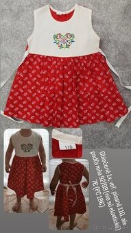 Dievčenské letné šaty s ľudovým motívom