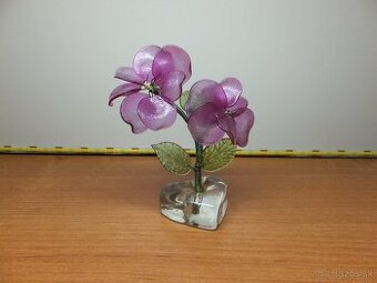 Starožitná krásná skleněná kytička, předpoklad J. Brychta