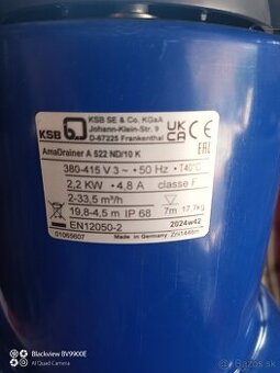 Kalové čerpadlo 2.2kw