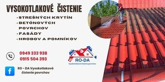 Čistenie strechy a betonove povrchy