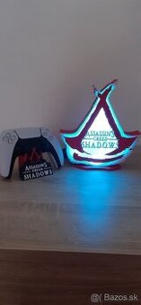 Led logo + stojan na joustick PS5