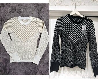 NOVE Guess pleteny monogram sveter XS, S
