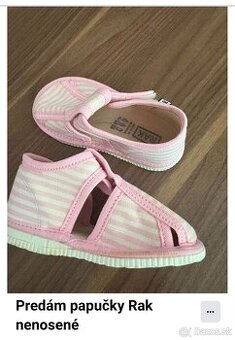 Nové nenosené papučky značky Rak