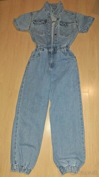 Riflovy overal veľkosť 152 a Retro rifle na traky-146