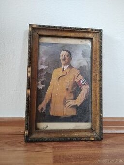 Prodám originální obraz Adolfa Hitlera nalezený na půdě