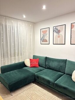 Smaragdová sedacia súprava ľavá - 1