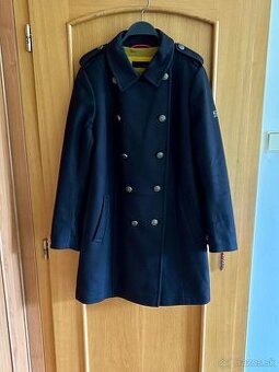 TMAVOMODRÝ VLNENÝ KABÁT zn.CINQUE s kašmírom č.44