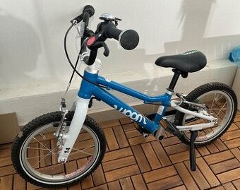 Bicykel WOOM 2 GO 14" modrý + stojan