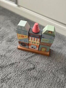 Joueco Wildies Family drevený stohovací domček-vkladacka det