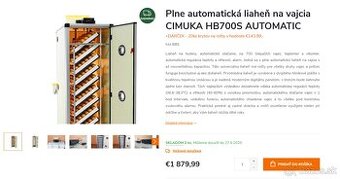 Liaheň cimuka na 700 vajec