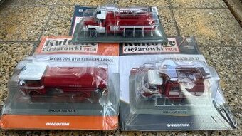 3x Hasiči Avia A30 DA12, Tatra 148 CAS 32, Škoda 706 RTH1/43