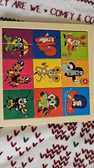 Drevené puzzle krtek