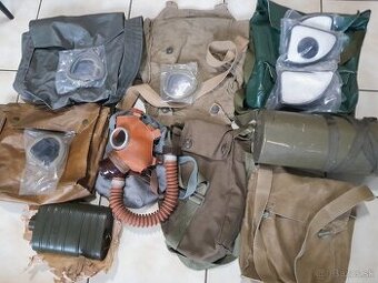 Plynová maska, taška, filter, očnice, Civilná ochrana, ČSLA