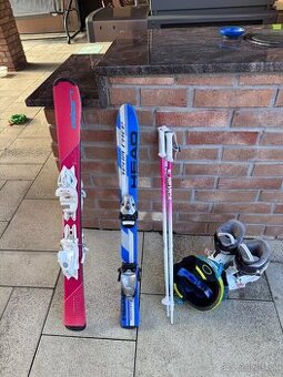 Detské lyže + lyžiarky