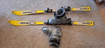 Detské lyže 140cm + lyžiarky 24-24,5cm