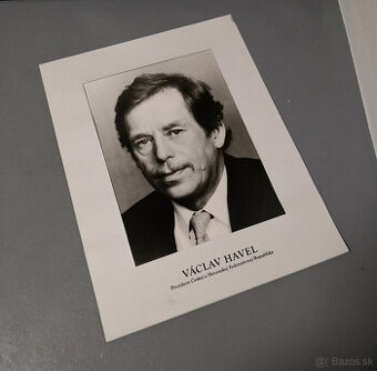 Portrét bývalého prezidenta ČSFR Václava Havla 55x43cm 2