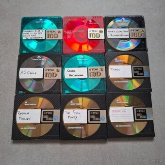 TDK - MD 74 min + RXG / Minidisc / bez obalov / 9 ks / použi