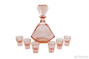 art deco likérová súprava Moser