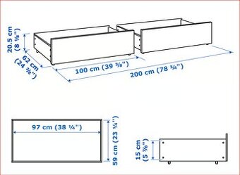 Úložný priestor IKEA MALM - Sada 4 kusov
