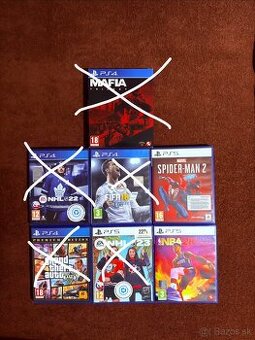 PS4/PS5 hry na predaj – Spider-Man 2, Mafia Trilogy, GTA V a