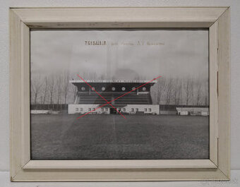 Obraz historická fotografia tribúna TJ Zemplín Vihorlat Mic