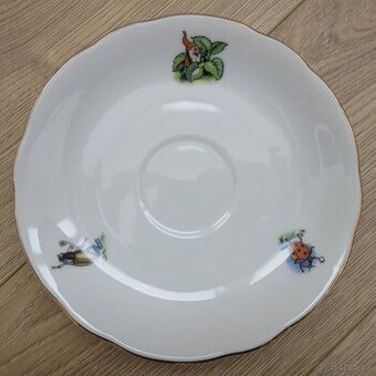 starý zberateľský detský porcelánový tanierik EPIAG