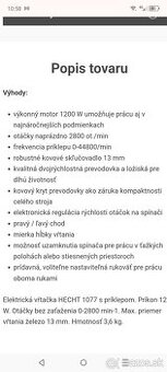 Predám príklepovú vŕtačku Hecht