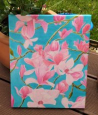 Magnólia v tyrkysovom 24x30 - 1