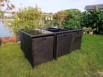 6-miestne ratanové jedálenské sedenie