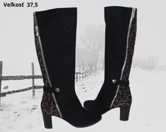 Kožené čižmy Brunela, veľ. 37,5