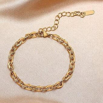 Oceľový náramok Santa Fe zlatý