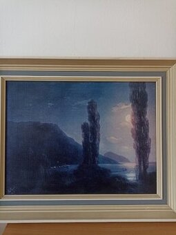 Obraz v ráme " Mesačná noc "  Aivazovski