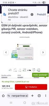 ELOLVEO SONIX domový GSM alarm set .........................