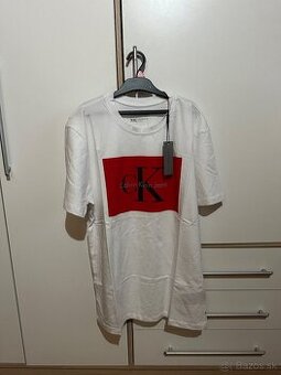 Pánske tričko Calvin Klein - biele (veľkosť L/XL)