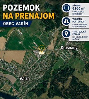 Pozemok na prenajom, Varín, Žilina