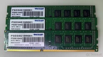 4ks RAM Desktop 4GB PATRIOT DDR3 1600MHz CL11 1,5V